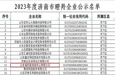 公司入選2023年度濟(jì)南市瞪羚企業(yè)